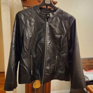 Cute Faux Leather Jacket